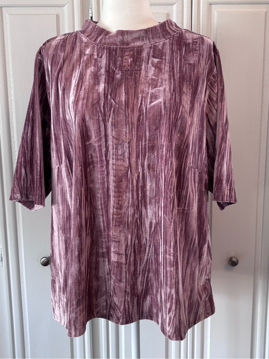 Pilcro Tops - Women's Anthropologie Plum Tie-Dye Velvet Top 3X